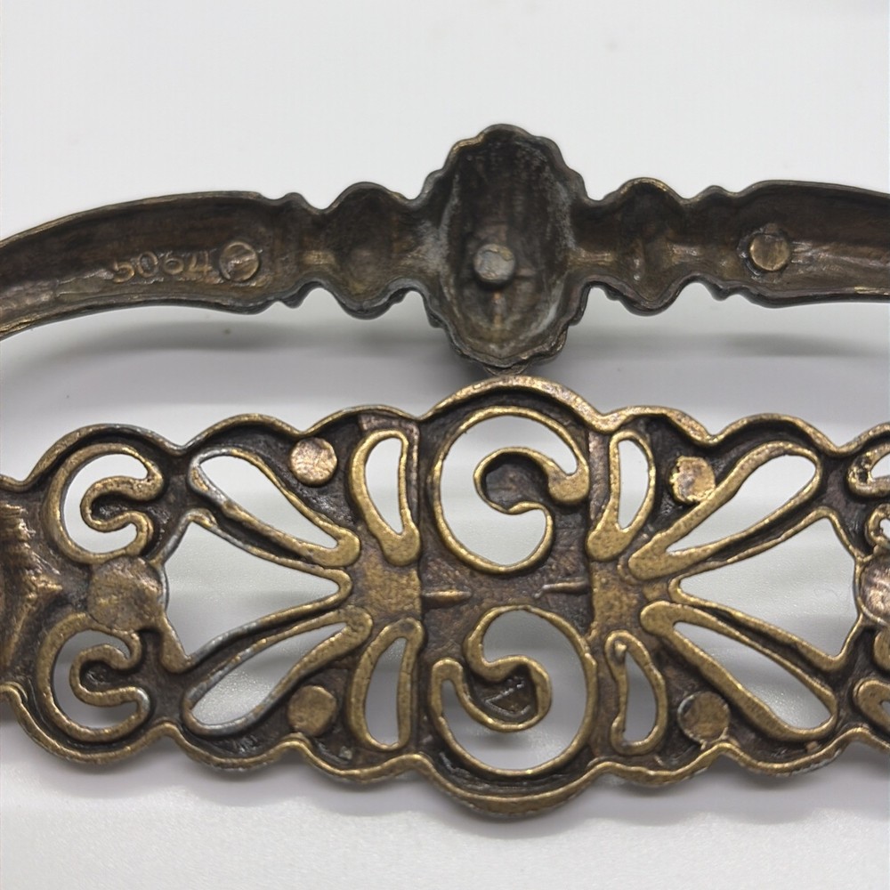 Vtg Pair Of Brass Drawer Pulls 7” (11)