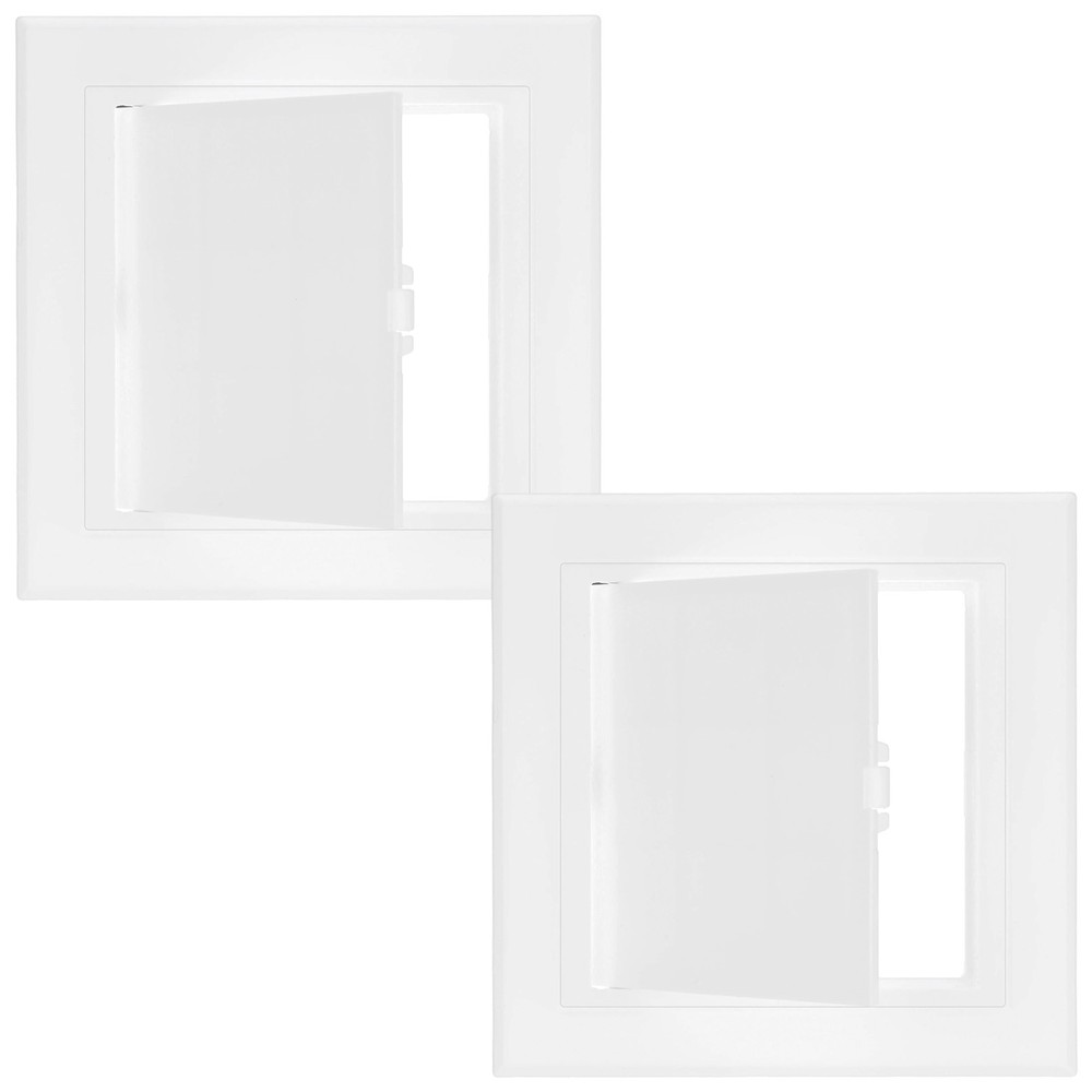 2-Pack Access Panel for Drywall, 4.5x4.5" Plastic Wall Hole Cover [White]