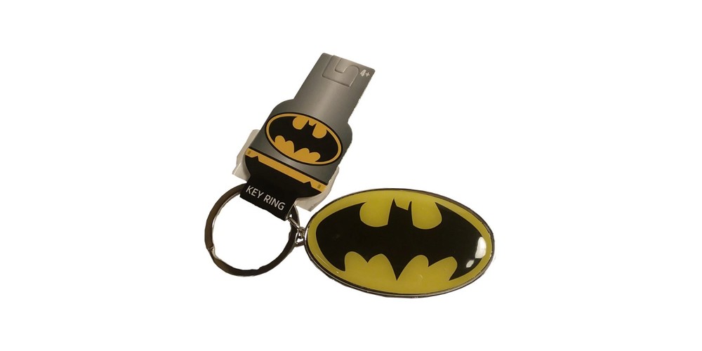 1966 Iconic Yellow and Black DC Comics Batman logo KeyChain