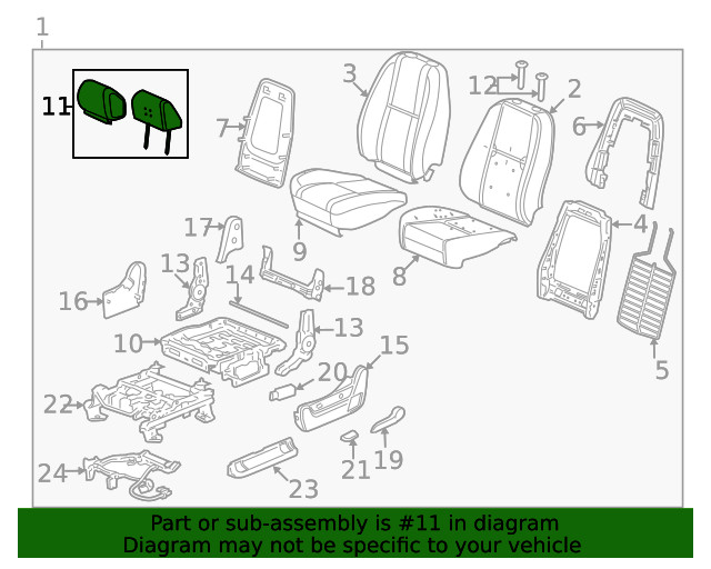 Genuine GM Headrest 20757994