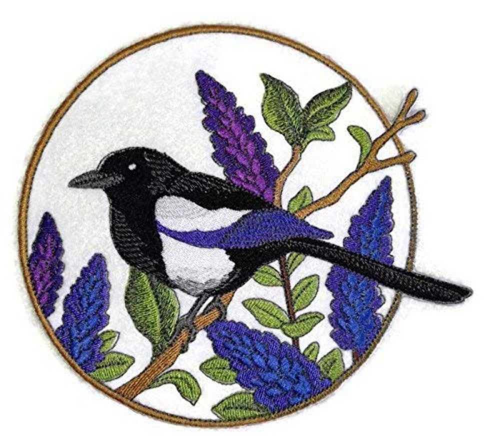 Magpie & Lupine Embroidered Patch