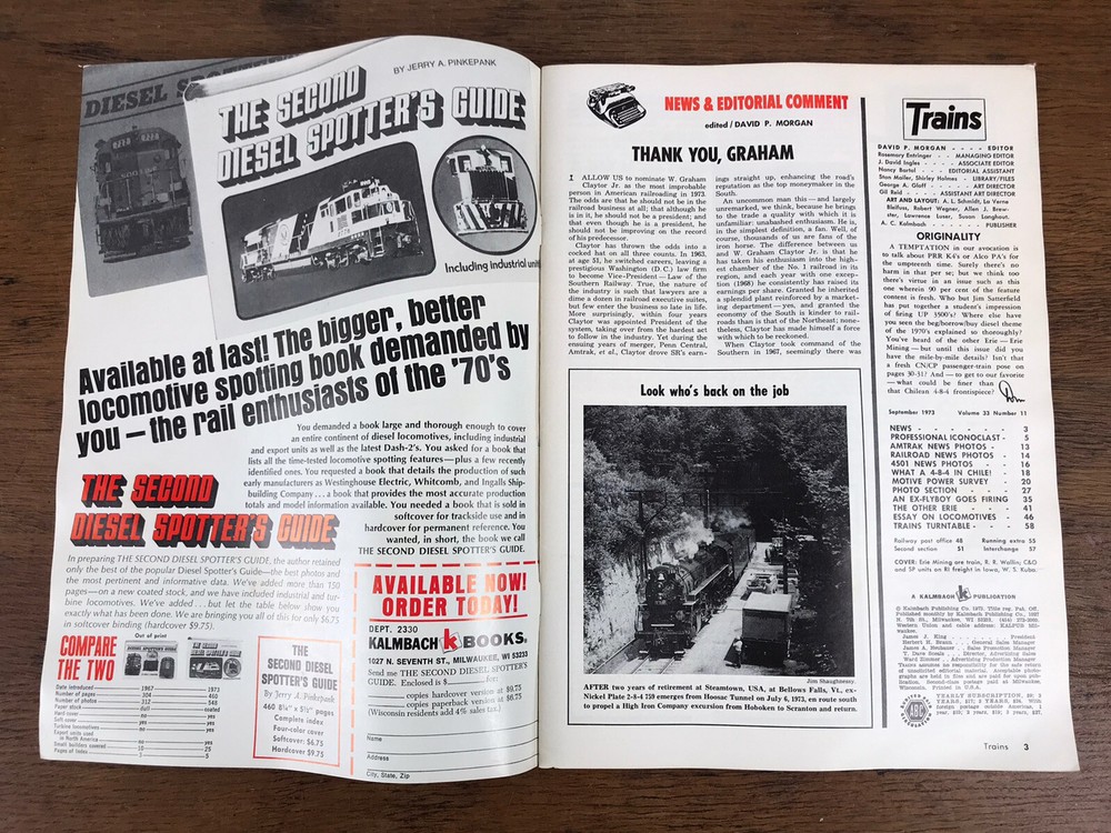 Vintage Trains Magazine September 1973 Issue