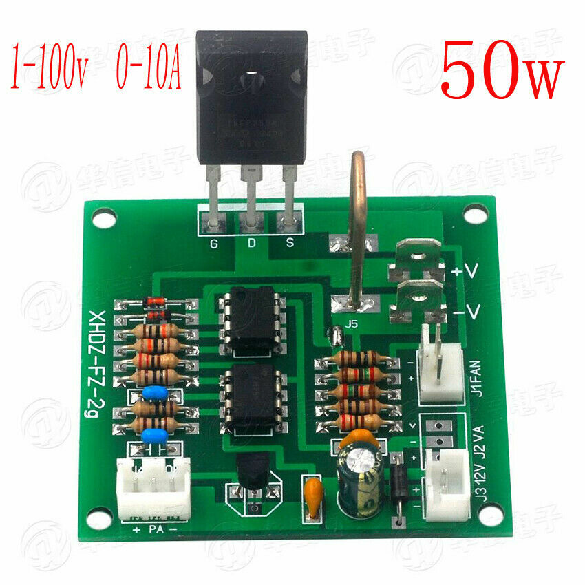 DC 1V-100V Constant Current Source Electronic Load Board 50W Max 10A Power Teste
