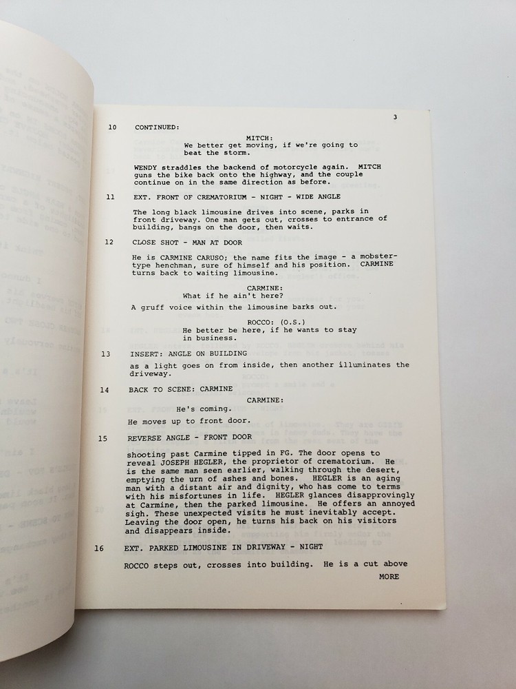 CREMATORIUM / David E. Durston & Tommy Farrell, 1970's Unproduced Screenplay