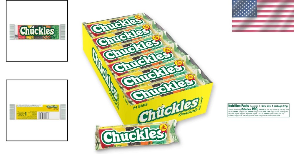 Chuckles Jelly Sugar-Coated Candies, 24 Bars