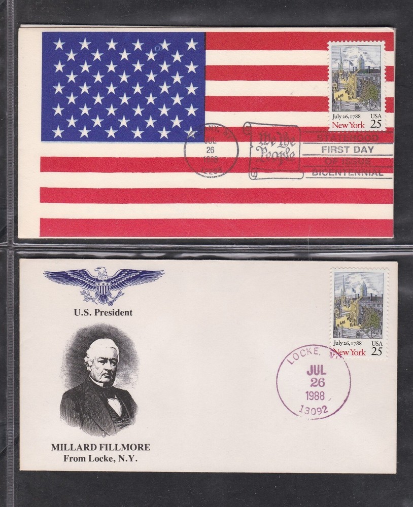 USA 1955 7 FIRST DAY COVERS NEW YORK RATIFICATION + CACHETS