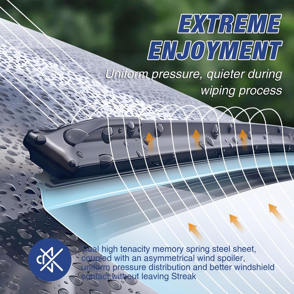 28" Silicone Windshield Wiper Blades Replacement for Ford Models 20132020