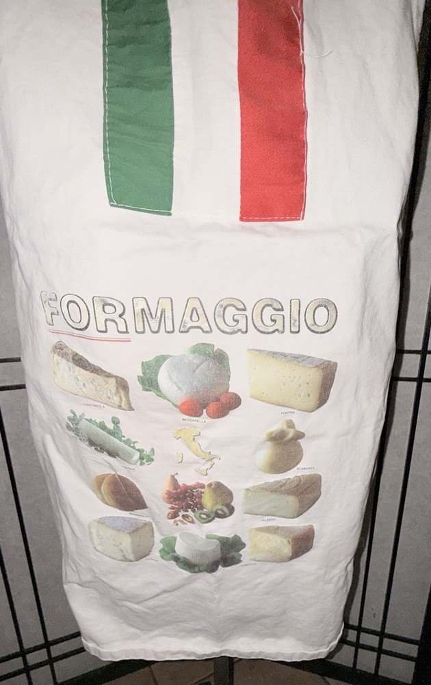 Italian Apron “ Formaggio” With Different Cheeses On Front