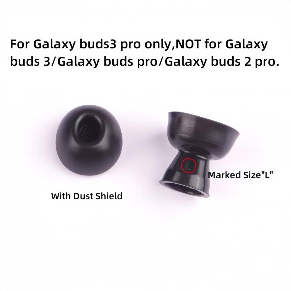 Ear Tips for Galaxy Buds 3 Pro Eartips With galaxy buds3 pro ear tips Black