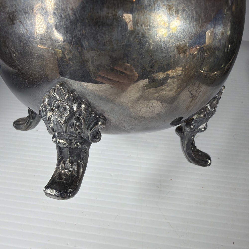 Silver Plated Water Pitcher Vintage With ICE Guard