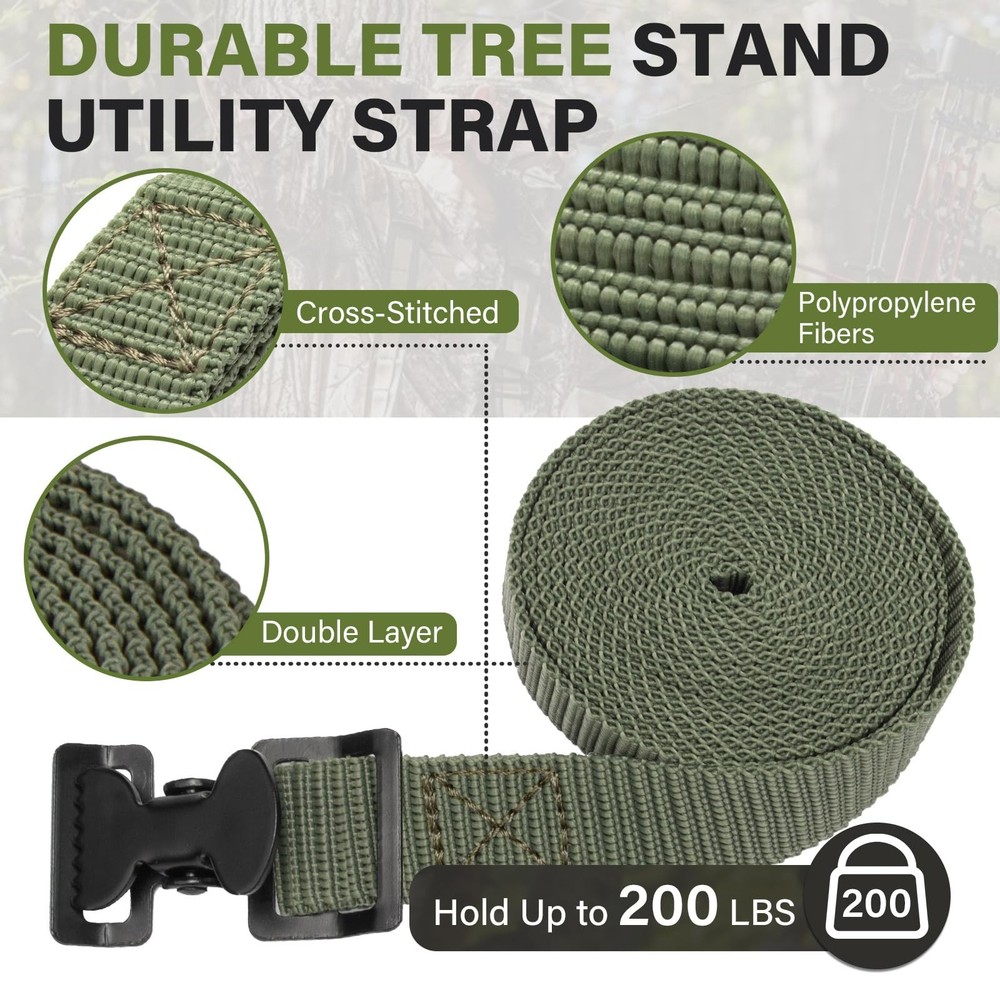 Tree Stand Utility Straps Stabilizer for Summit Viper Climber, Hang On, 2 Pcs