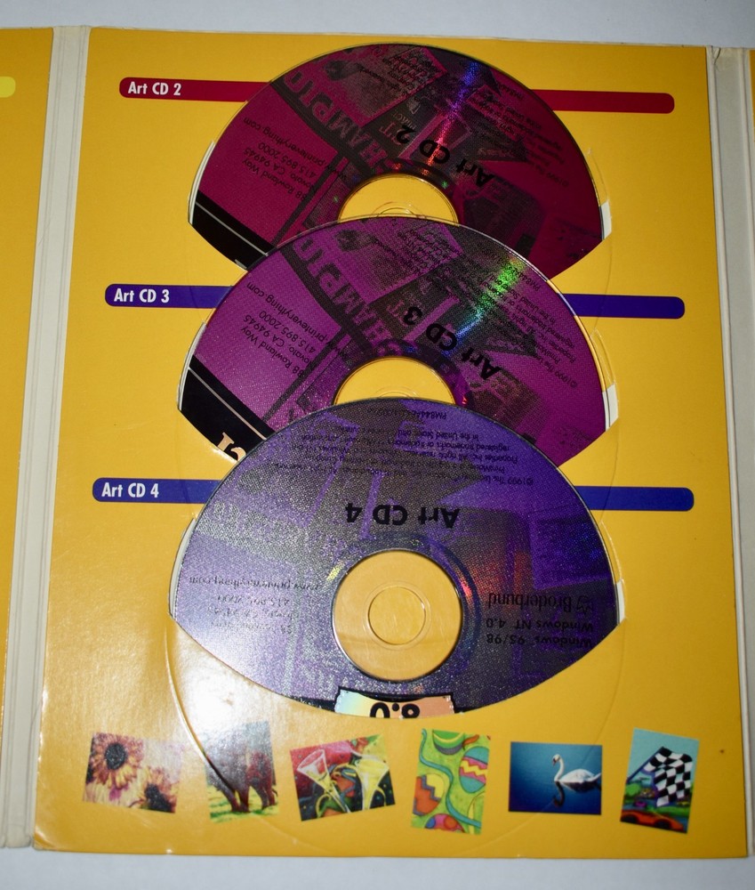 PrintMaster Premier 8.0 PC Software WINDOWS 95 98 Install, Program, 9 Art CDs