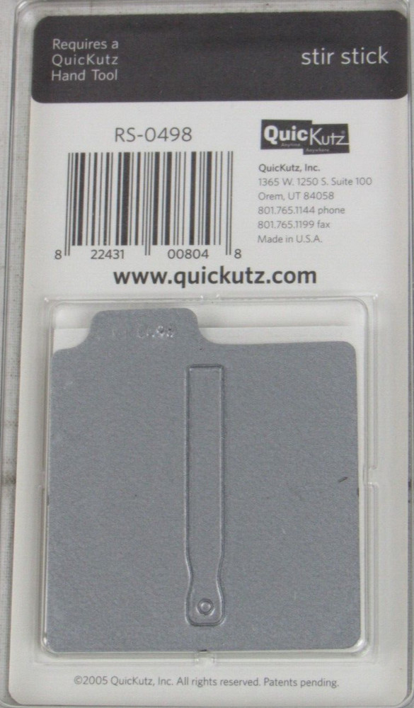QuicKutz Stir Stick 2x2, 1 Cutting Die Set RS-0498