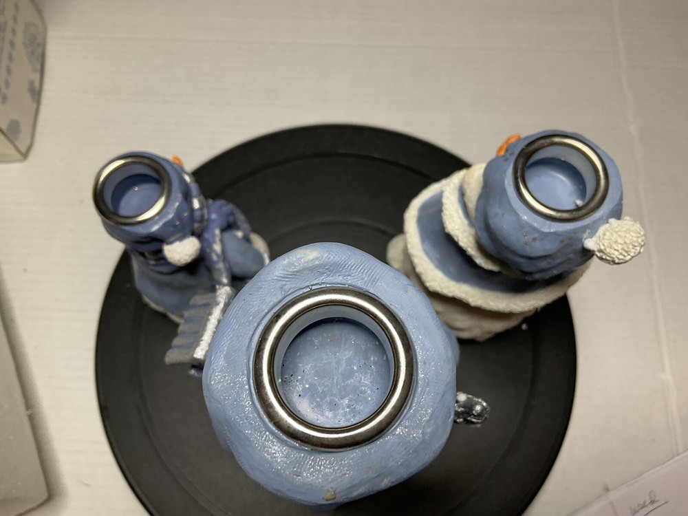 snowman candle holders