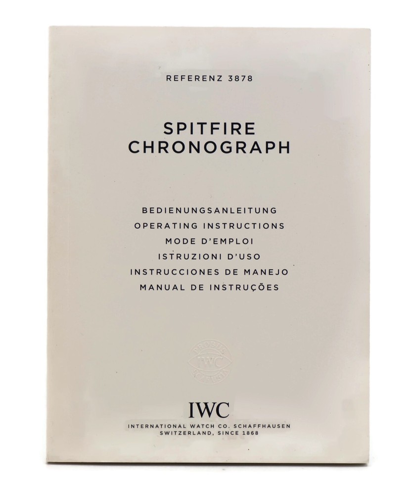 IWC Spitfire Chronograph 3878 Booklet Manual