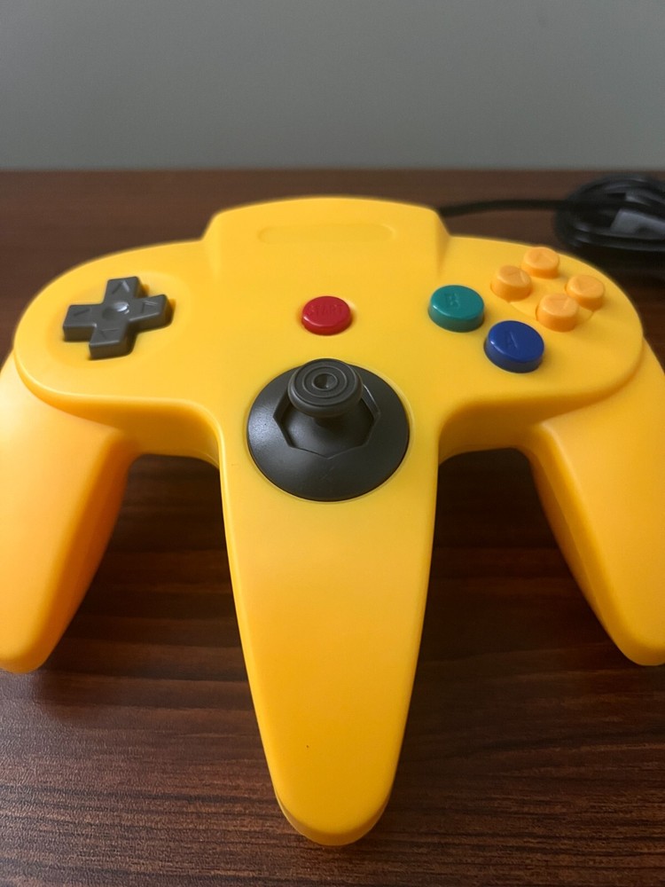 Wired Gamepad Controller Joystick For Nintendo 64 (N64) - Yellow