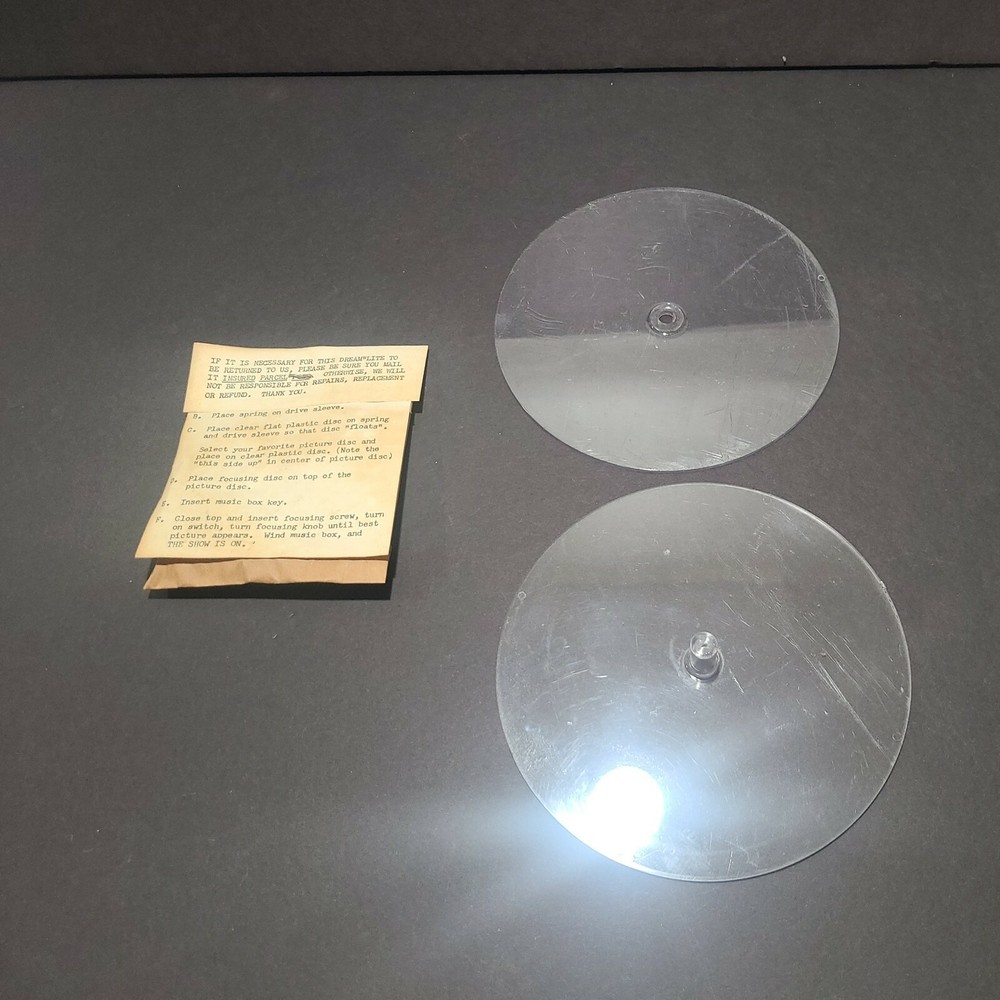 Vintage Dream Lite Co Projector Replacement Plastic Drive Staft & Discs