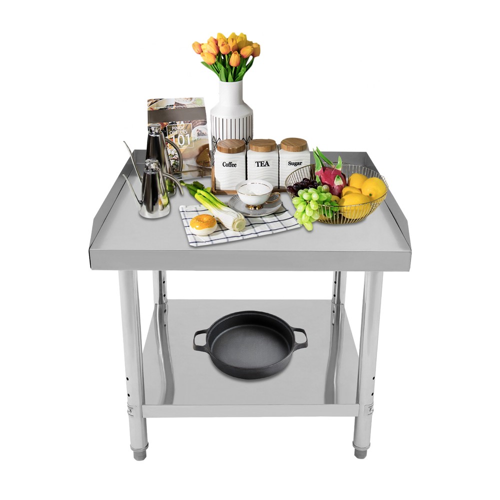 Adjustable Work Table, 30x30x26in Stainless Steel Prep Table for Kitchen,