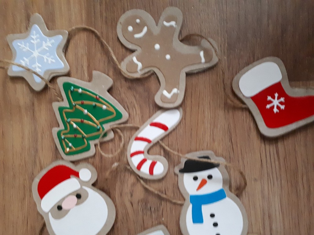Handmade Rustic Christmas Cookie Garland