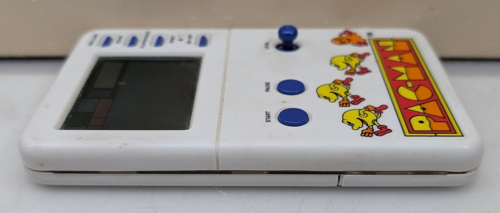 Vintage Pac-Man White Handheld Electronic Game 1982 Namco - READ!