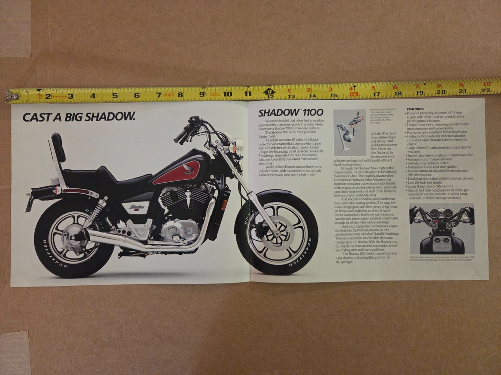 1985 Honda Shadow 1100 Brochure