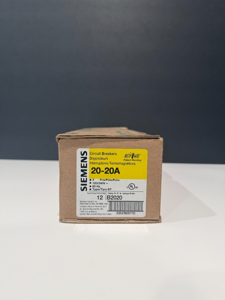 Siemens B2020 20A 240V Circuit Breakers