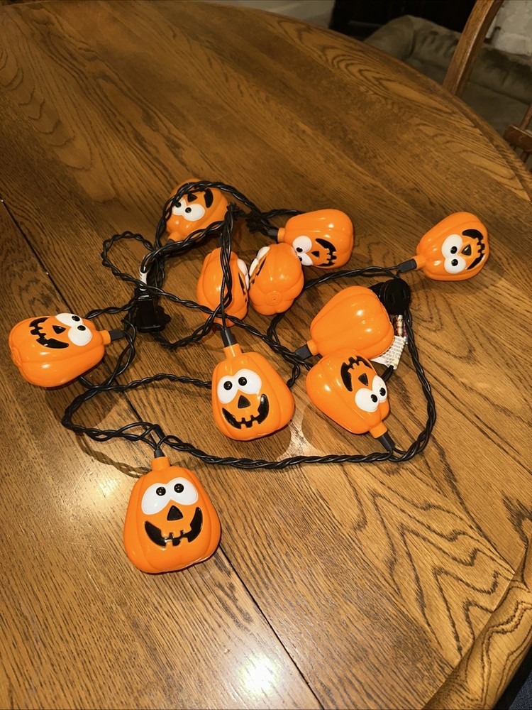 Blow Mold Jack-O-Lantern / Pumpkin Halloween String Lights Tested