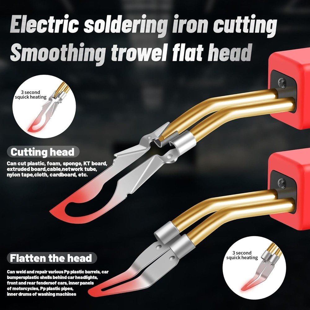 Multi-Functional 220W Plastic Welding Kit with Safety Features & Accessories