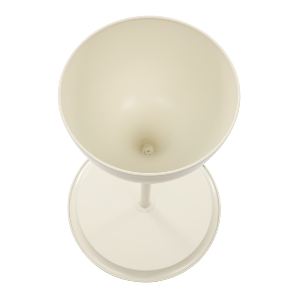 23.62in Height White Modern Side Table Round Side Table Round Bedside Table