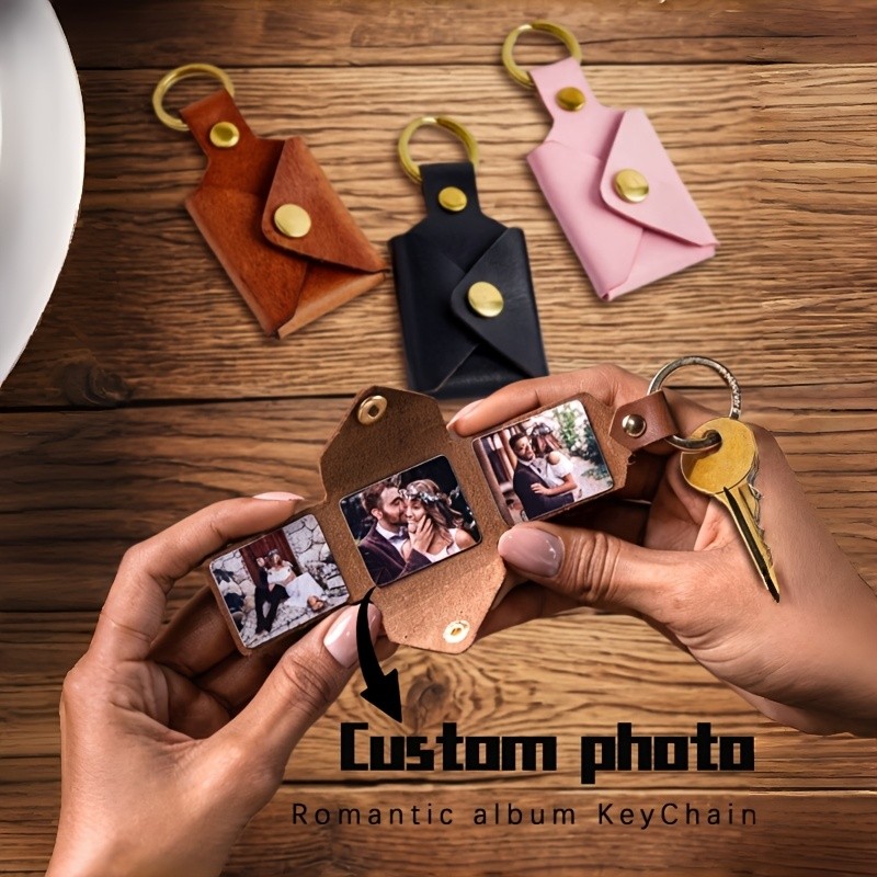 1/2/5pcs Custom Photo Key Chain Foldable Keychain -Personalized With Your Image◐
