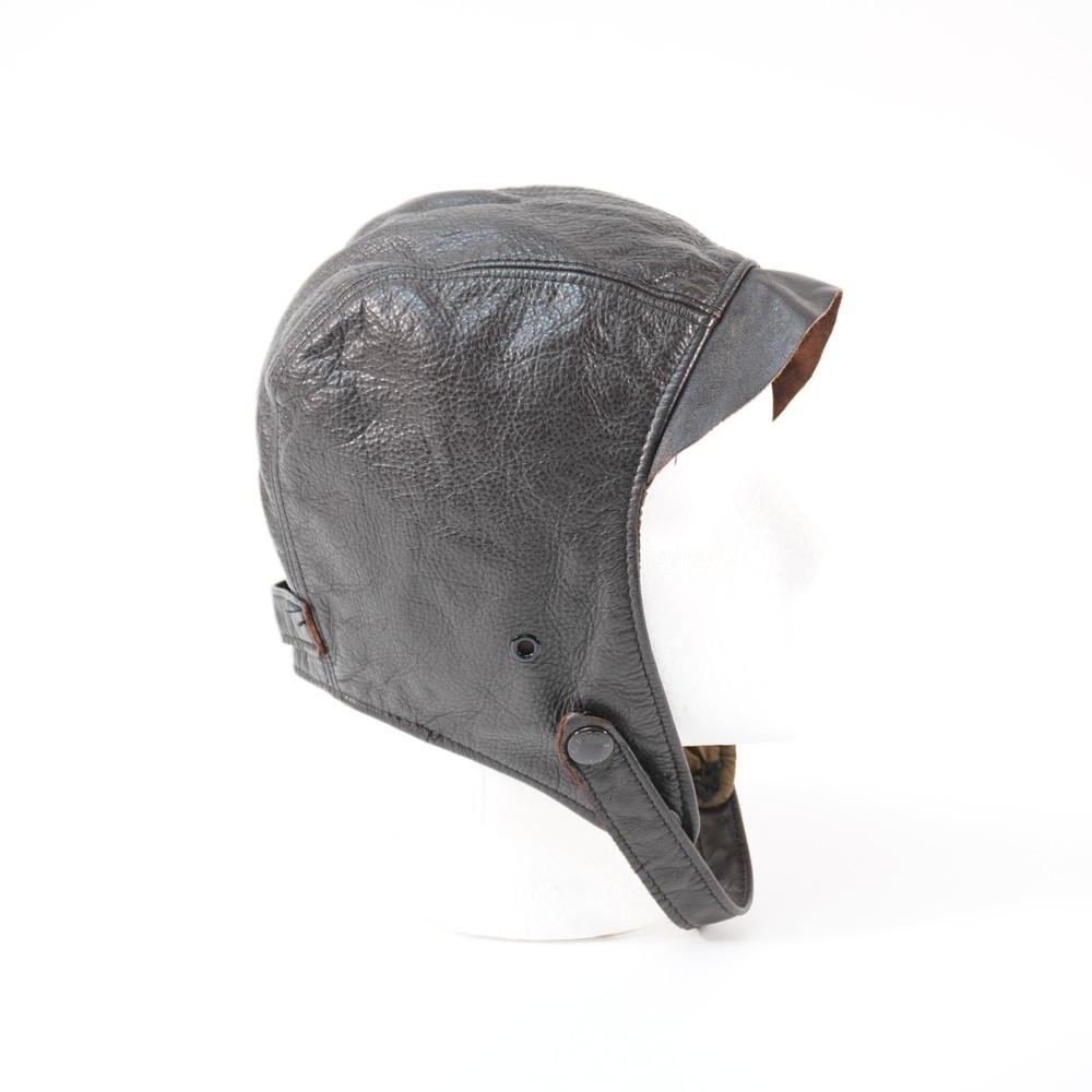 WW2 WWII aviator plane pilot leather helmet