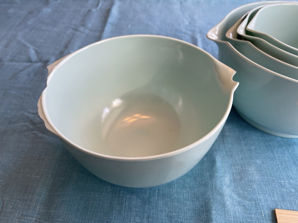 5 Sizes Melamine Pour Spout Nesting Mixing Bowls Robin Egg Blue