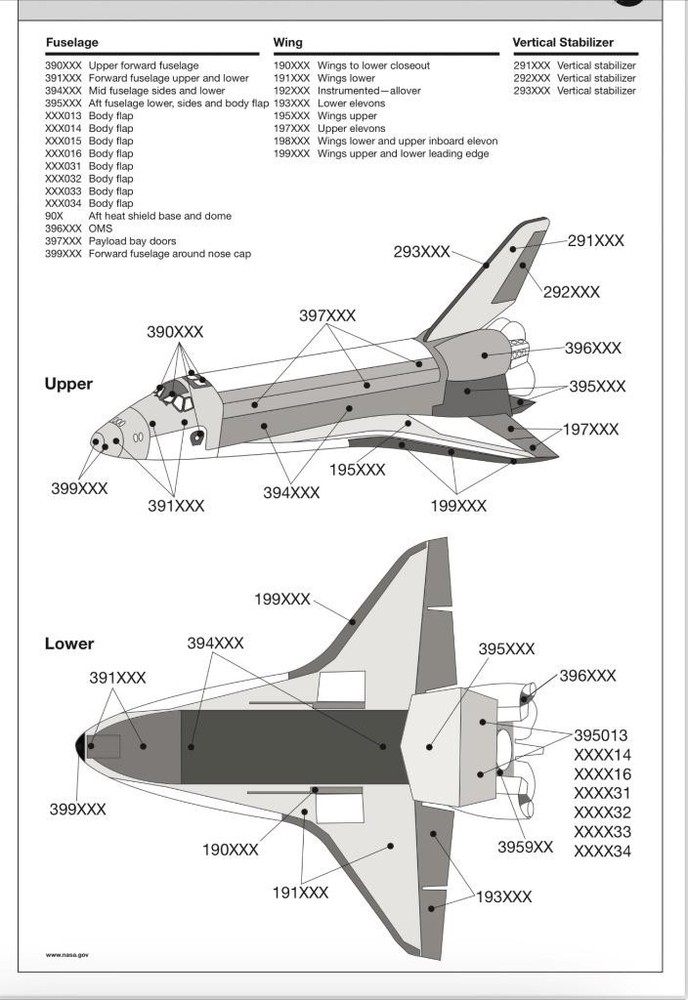 NASA Space Shuttle Fit Check Tile, Challenger OV 099 Forward Fuselage