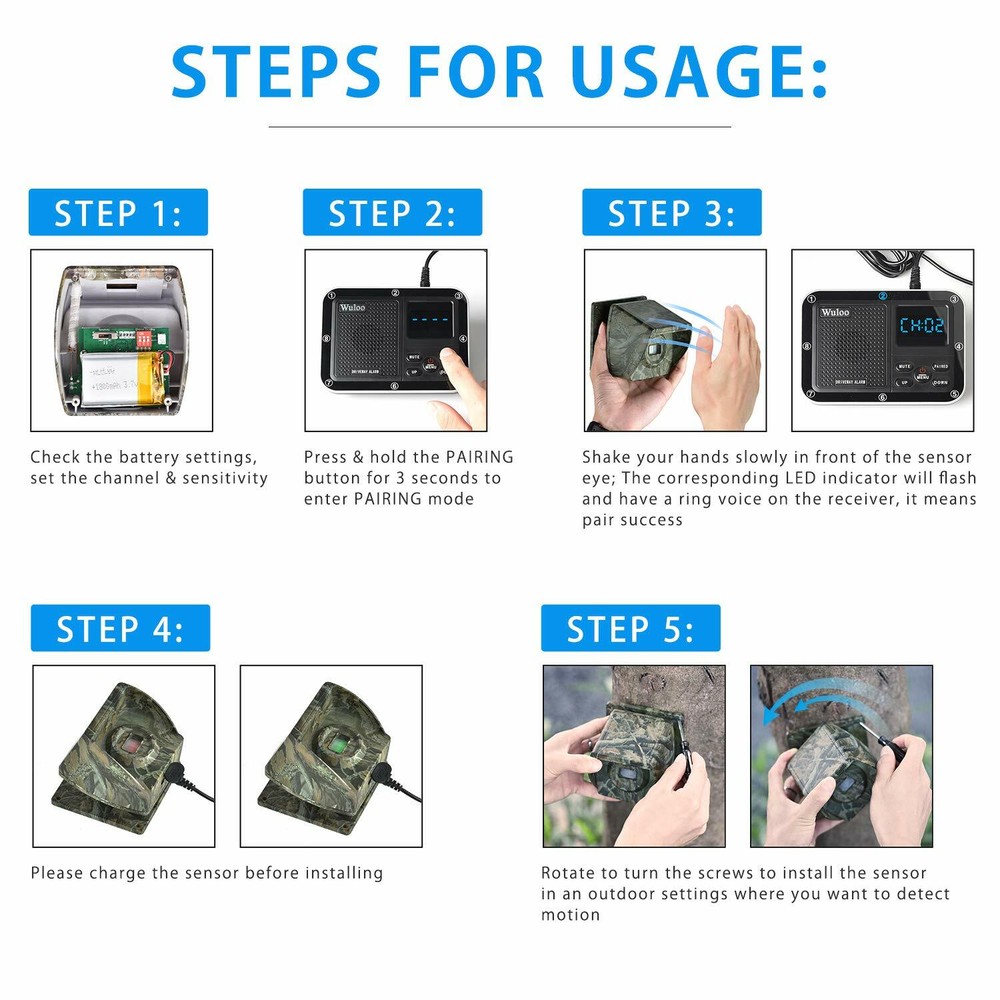 Driveway Alarm Wireless Infrared Motion Sensor Home Garage Alert Security System