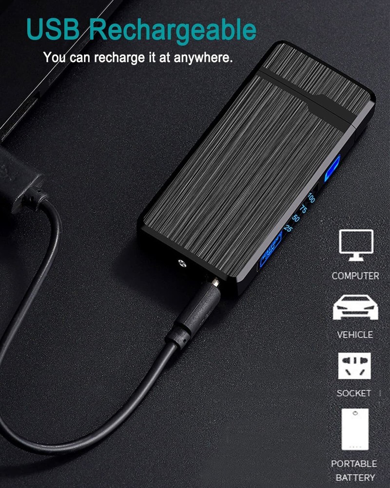 Dual Arc Plasma Electric Lighter USB Rechargeable 2020