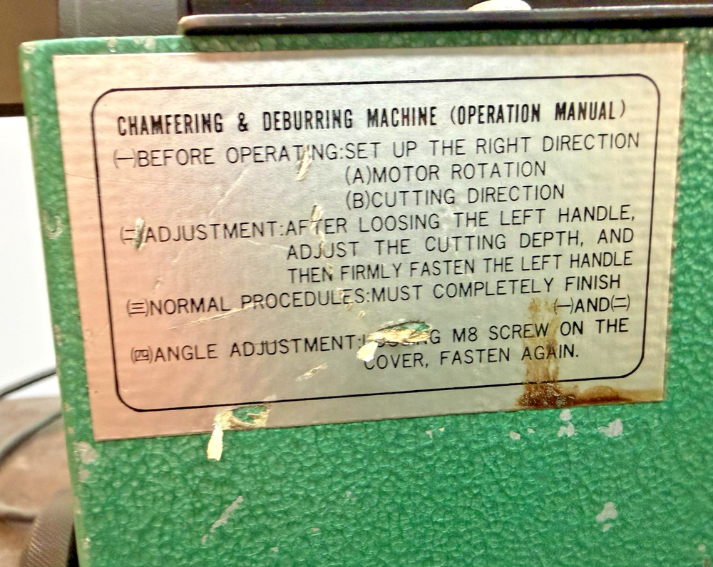 Heck chamfering beveling machine Model VA-400