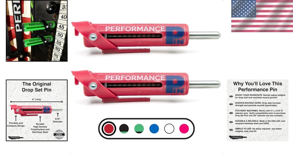 Drop Set Pins | Instant Weight Adjustment for Advanced Weightlifting