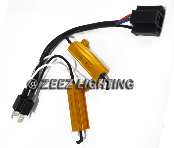 H4/9003 HID Resistor Decoder Anti-Flicker Bulb Out Error Free Warning Canceller