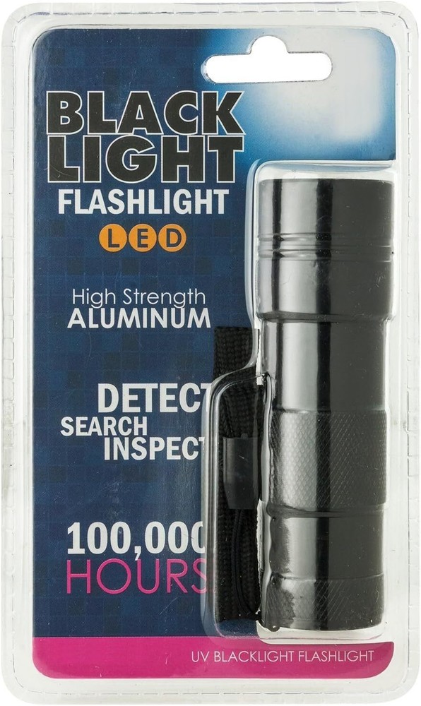 2Pack LED Black Light UV Flashlight, High Power Upgraded, Torch Light, 100000Hr