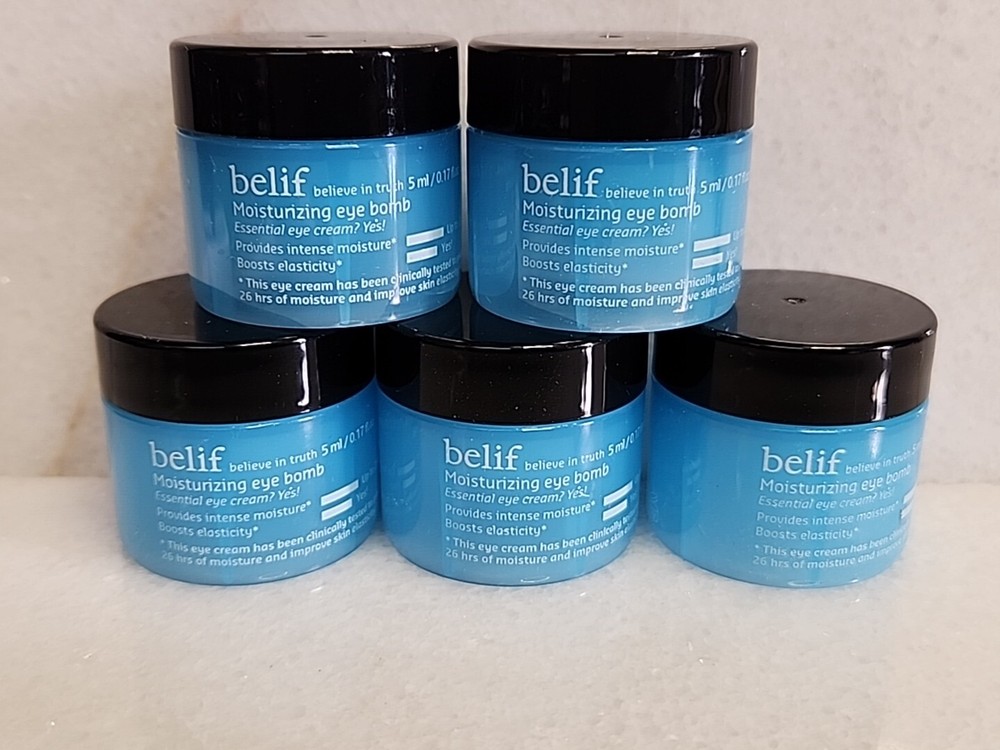5 pack Belif Moisturizing Eye Bomb Essential Eye Cream -0.17oz.