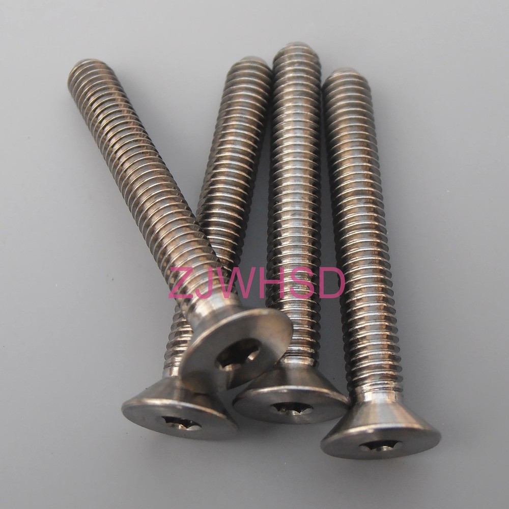 4pcs M4 x 30 mm Ti Titanium Screw Bolt Allen Hex Socket Flat Head AerospaceGrade
