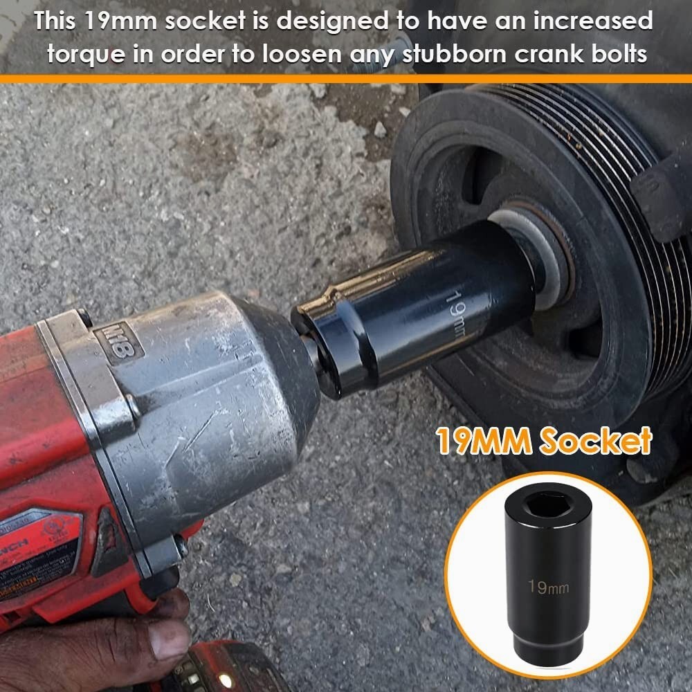 77080 19MM Harmonic Balancer Socket Crank Bolt Socket for Honda Engines