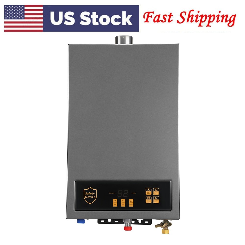Tankless Water Heater AC 110V/ 60Hz Propane Gas Dry Burn Protection 3.6 GPM