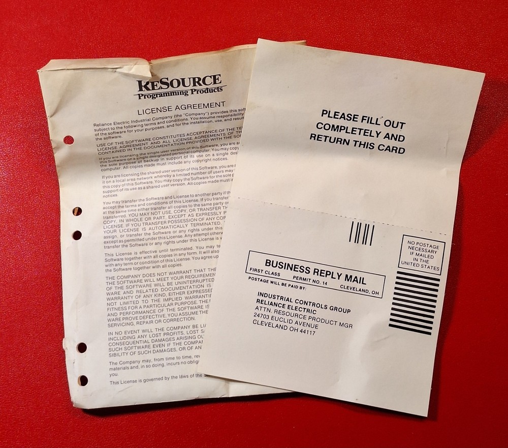 VTG ReSource 2CS3000 Control & Configuration Software (3.5″ Floppy + Docs) NEW