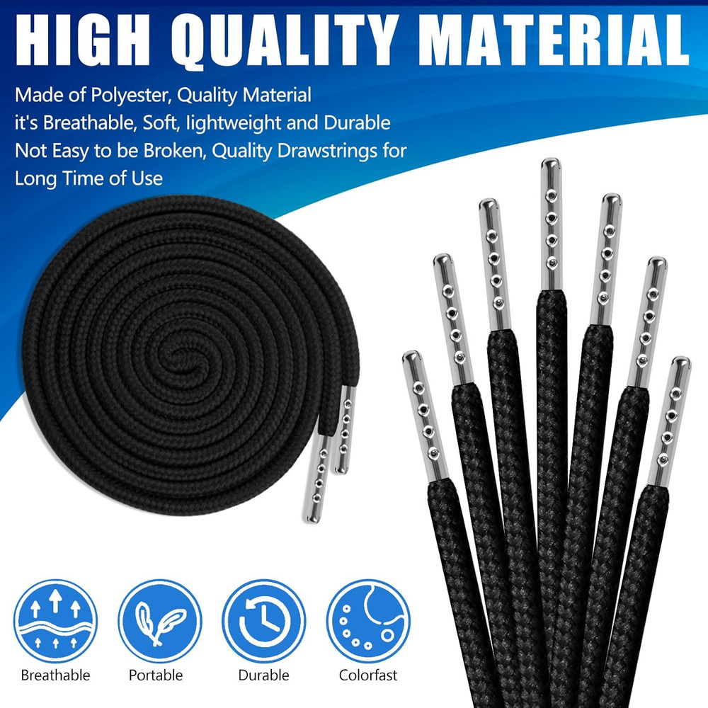 Drawstring Cords Replacement Drawstrings, 30Pcs Sweatshirt Drawstring Replacemen