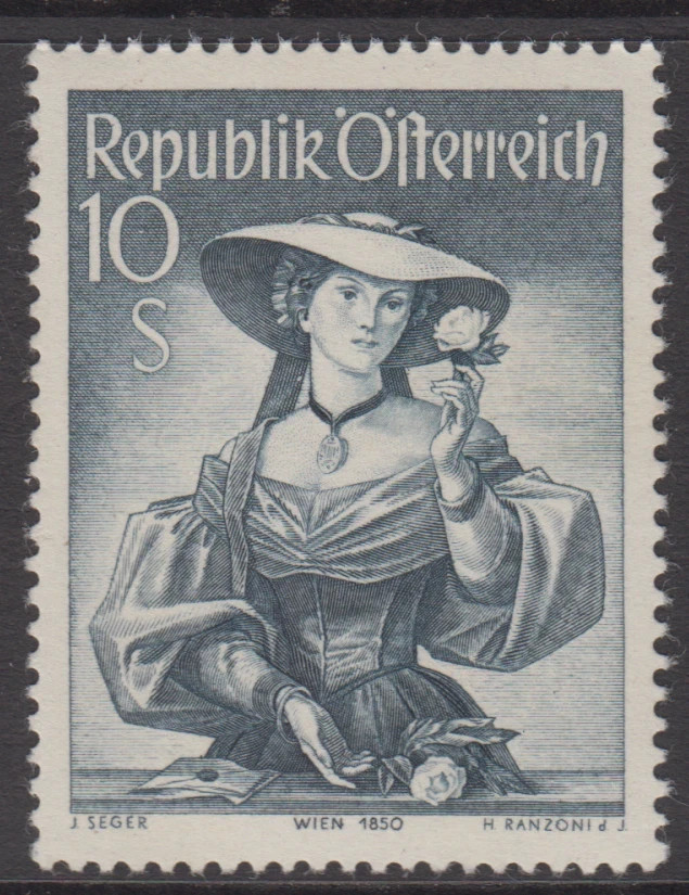 AUSTRIA 1950 WORKERS 10s GREY MNH SUPERB, SG 1144