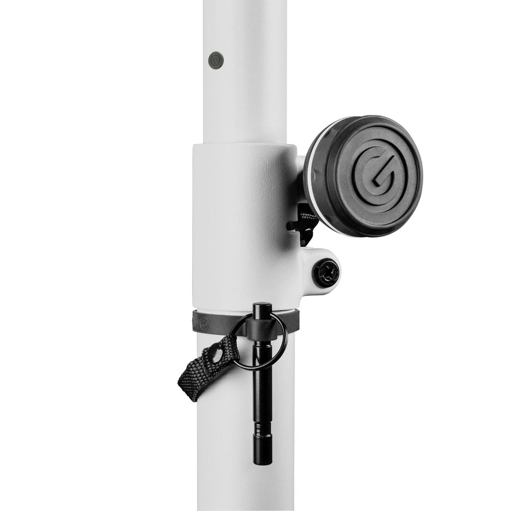 Gravity GLS431W White Square Base Lighting Stands with Cables