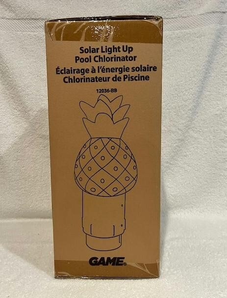 Pineapple Solar Light Up Pool Chlorinator - New in Box
