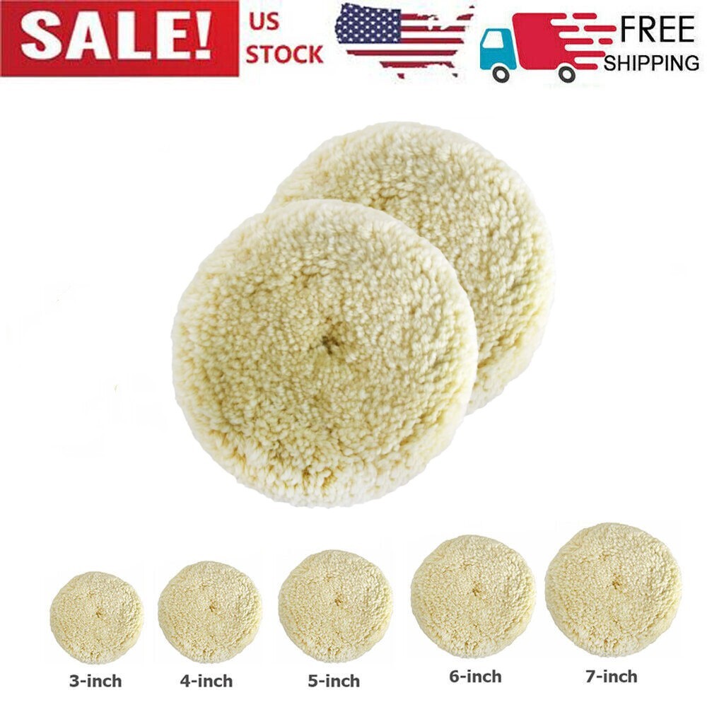3"-7" wool buffing pads 100% Natural Wool Hook & Loop for Compound Cutting pad