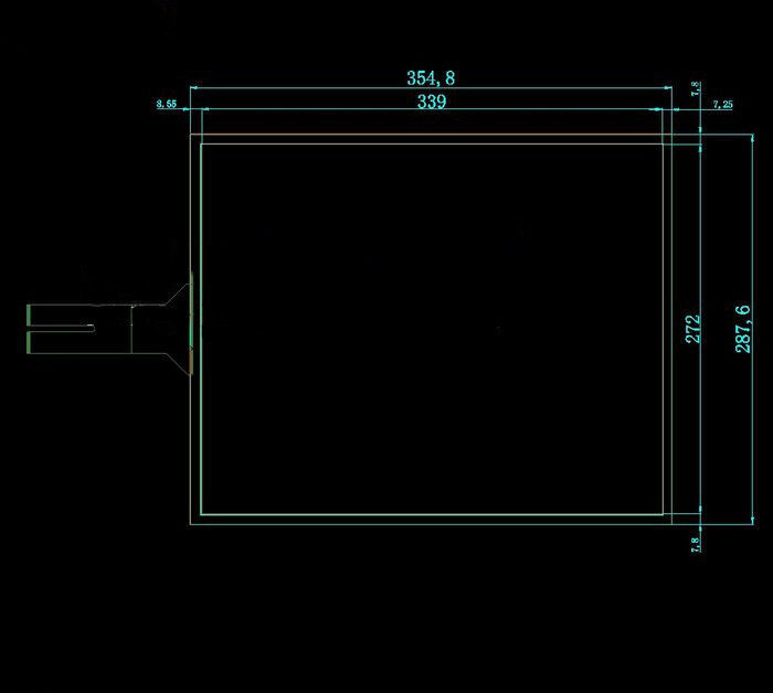 17 inch 355*288mm Multi Touch Capacitive Screen 4:3 Panel + USB Controller Kit